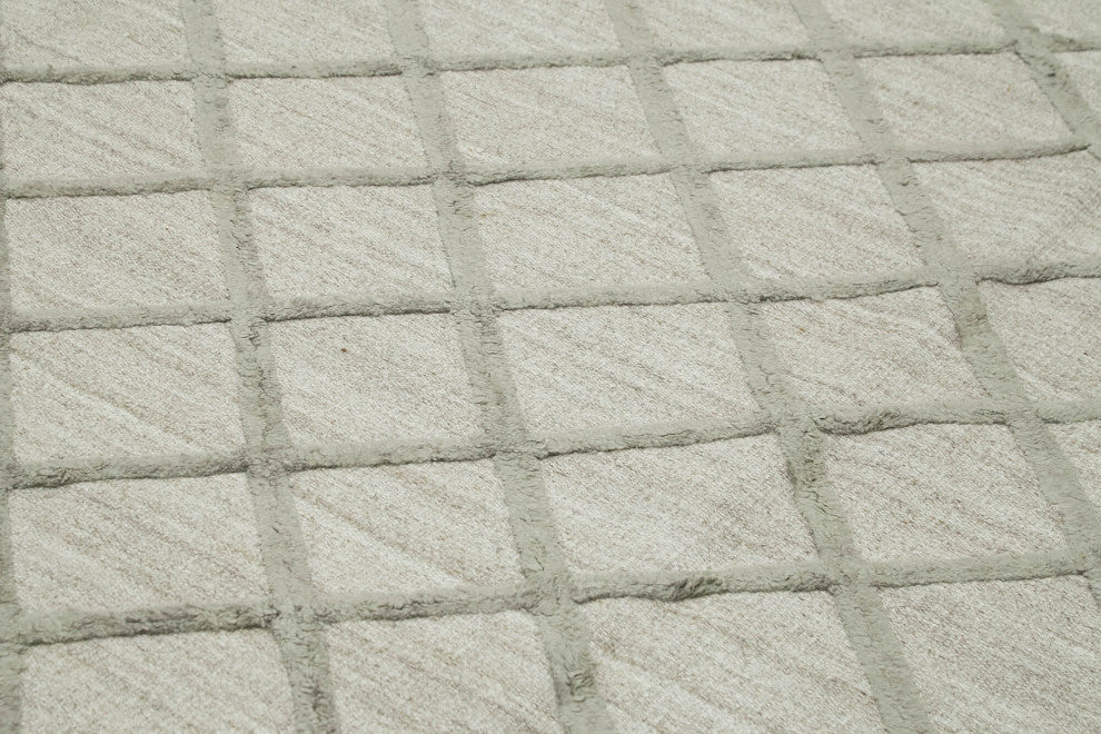 Rug N Carpet - Hand-knotted Modern Design 9' 0'' x 12' 0'' Wool Unique Kilim Rug