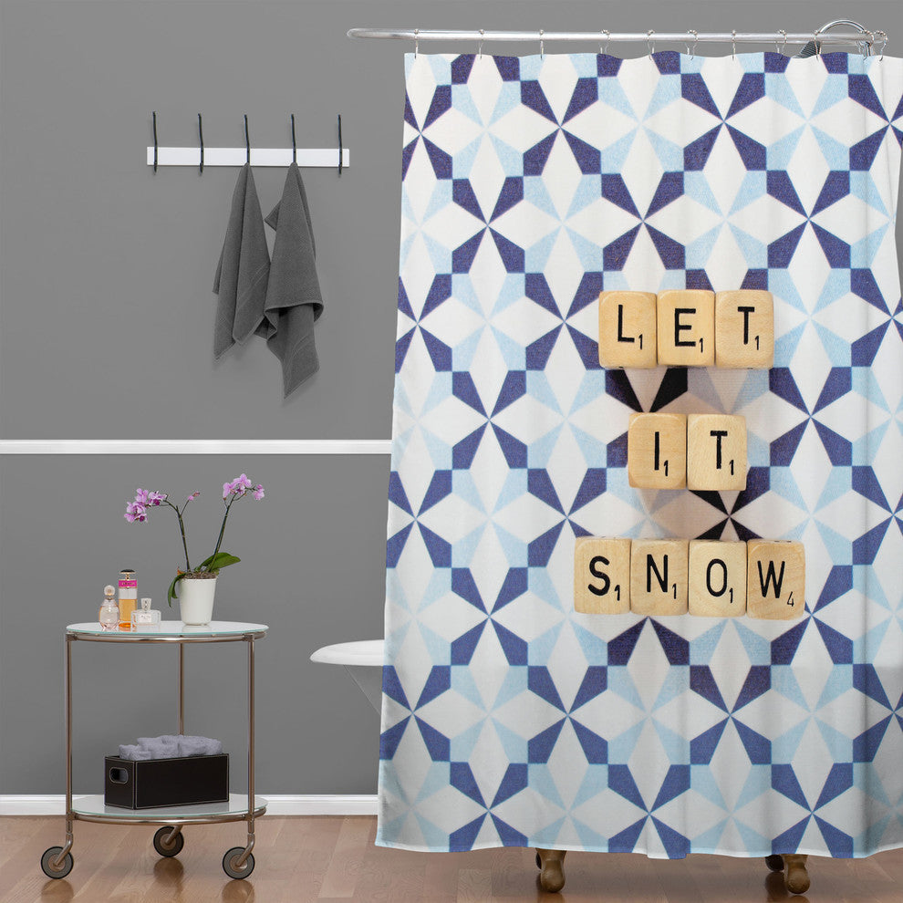Deny Designs Happee Monkee Let It Snow Shower Curtain
