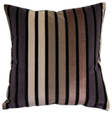 Velvet Geometric Pattern Decorative Throw Pillow, Amethyst Stripes, 20"x20"