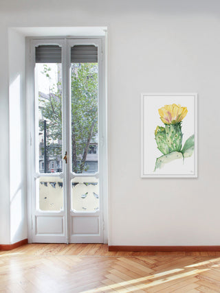 "Prickly Pear Cactus" Framed Painting Print, 24"x36"