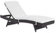 Espresso White Convene Outdoor Patio Chaise