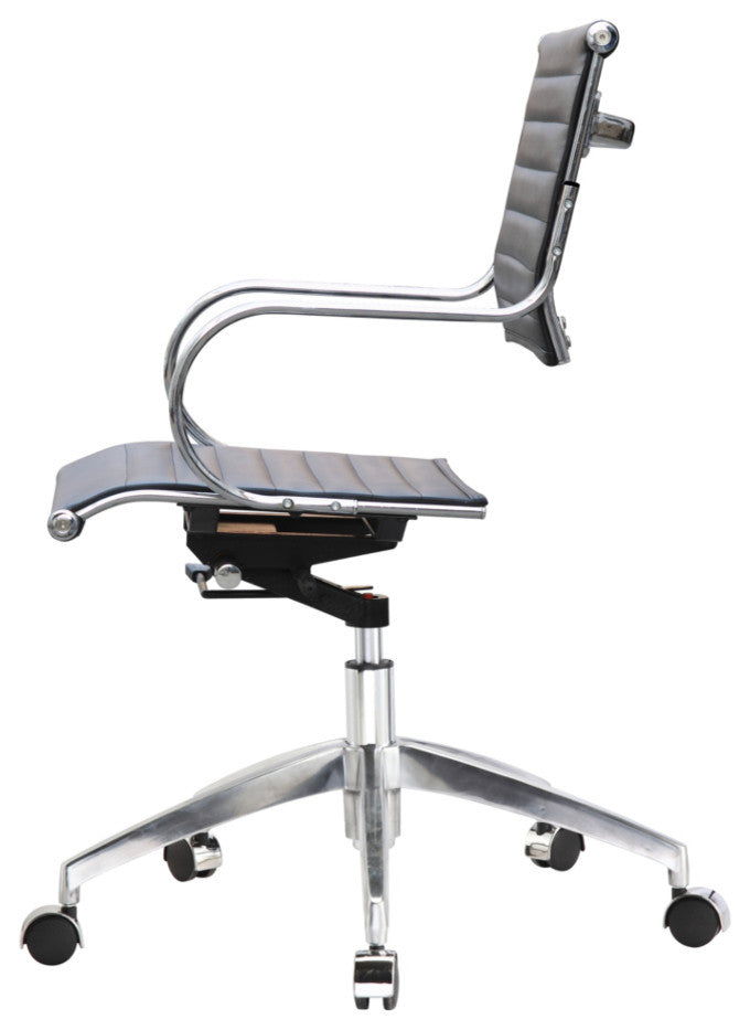Classics Flees Office Chair Mid Back, Black