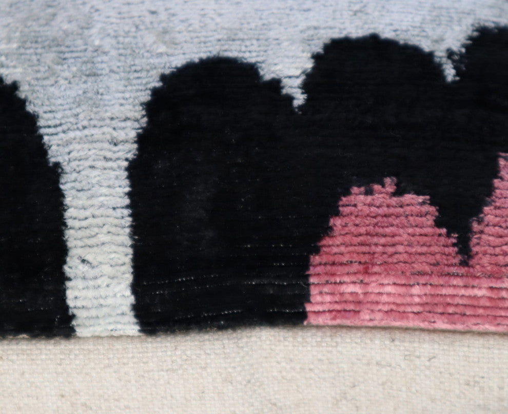 Canvello Pink Black White Pillows With Decorative Cover 16"x16"