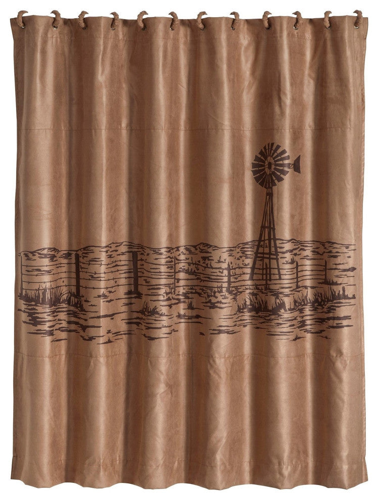 Jasper Embroidered Landscape Shower Curtain, 72"x72", 1 Piece