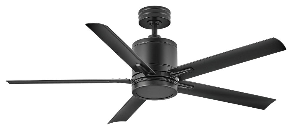 Hinkley Vail 52" LED Indoor/Outdoor Ceiling Fan, Matte Black