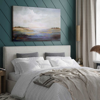 "Whispering Reverie" - A Serene Coastal Scene for Sophisticated Interiors