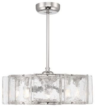 Genry 5-Light LED Fan D'Lier, Matte Black, Polished Nickel