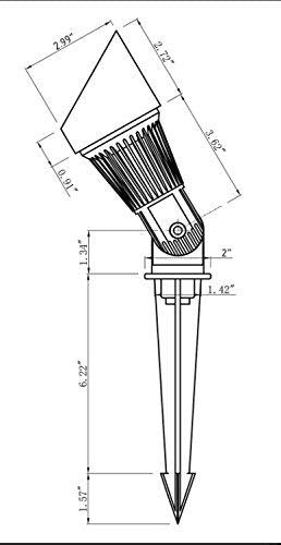 6W LED Low Voltage Black Outdoor Directional Fiberglass Bullet- BPL104