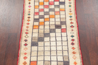 Consigned, Hand-Knotted Oriental Gabbeh Persian Style Area Rug, Brown, 4'9"X2'9"