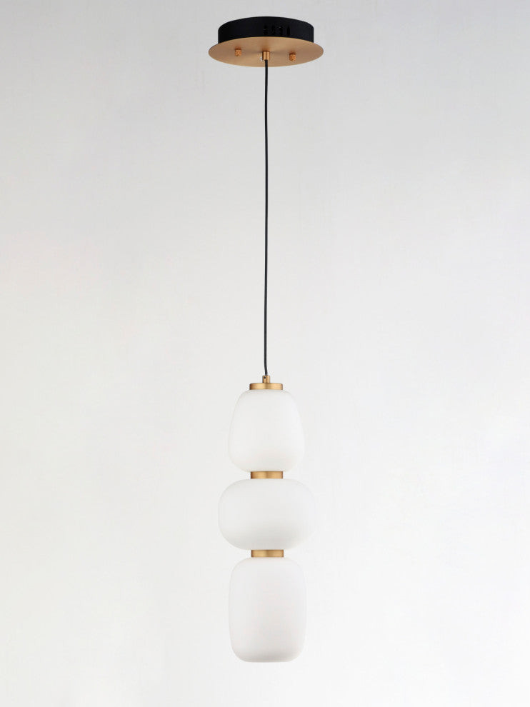 ET2 E25067-92 Soji 6"W LED Mini Pendant - Black / Gold