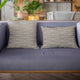 Plutus Blue Needle Stripe Luxury Throw Pillow, 26"x26"