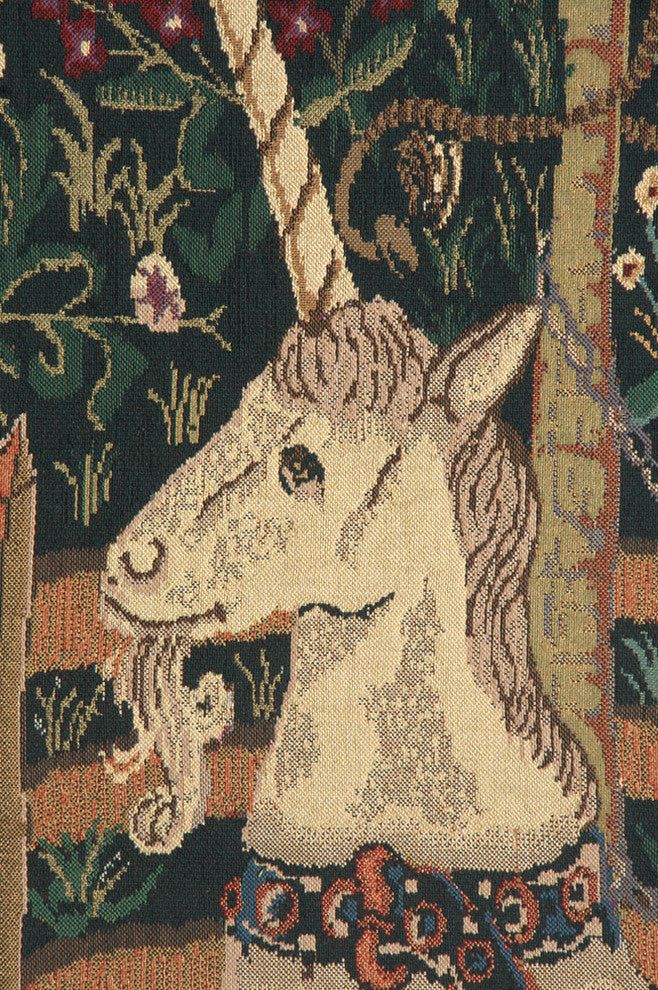 Unicorn In Captivity II, Wall Tapestry, 33"x25"