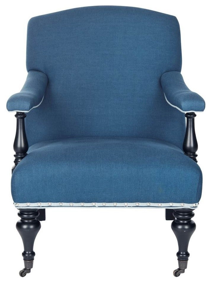 Safavieh Devona Arm Chair, Steel Blue
