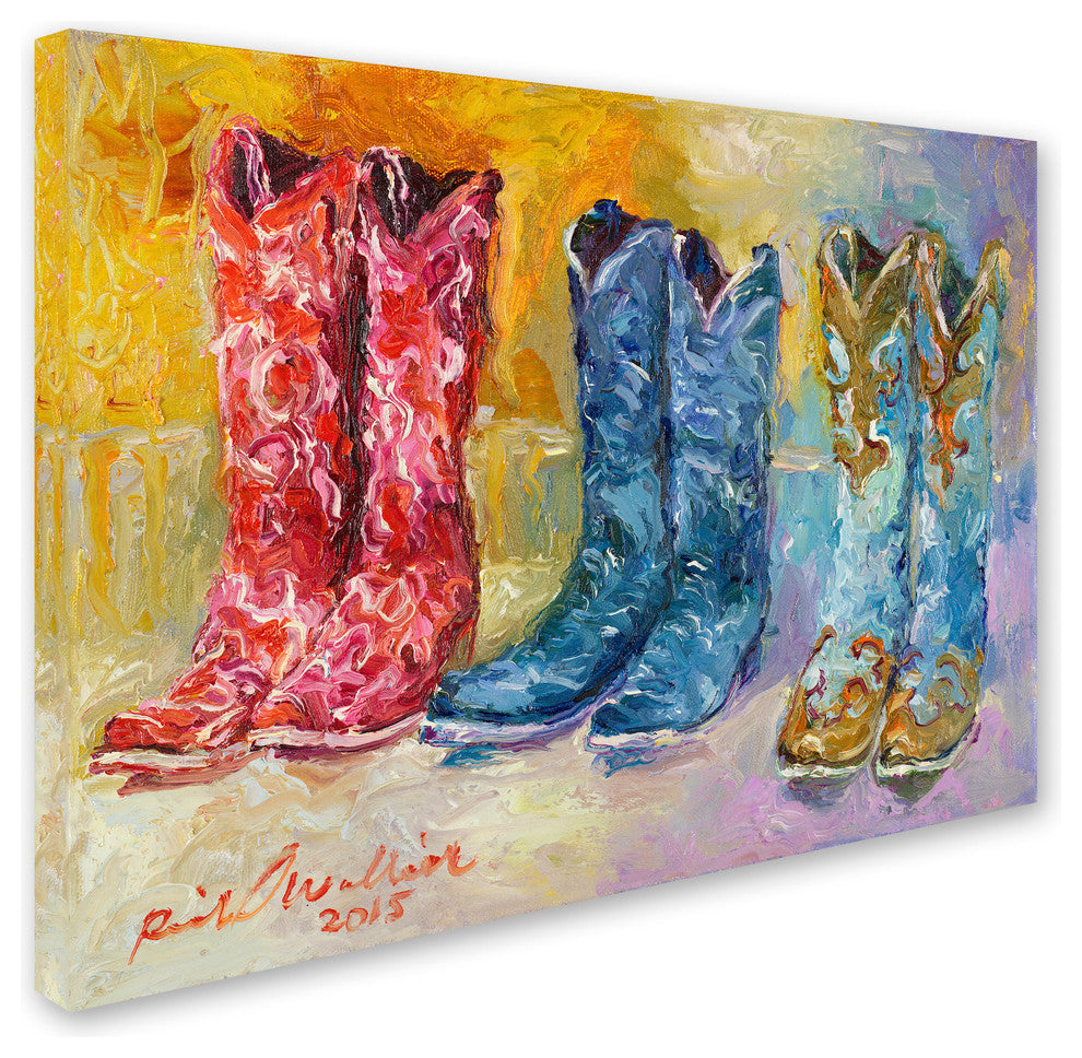 Richard Wallich 'Cowboy Boots' Canvas Art, 24 x 18
