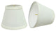 32060-2 Small Hardback Empire  Chandelier Clip On Lamp Shade White 3"x5"x4"