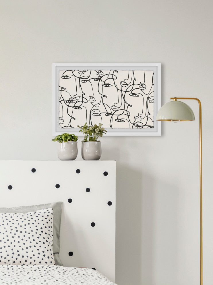 "Face Illusion" Framed Painting Print, 45x30