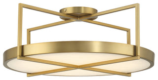 Minka Lavery Boada LED Semi Flush, Soft Brass