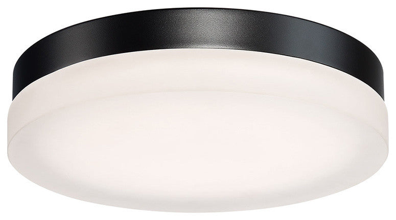 Circa 11" LED Round Flush Mount 3500K, Black