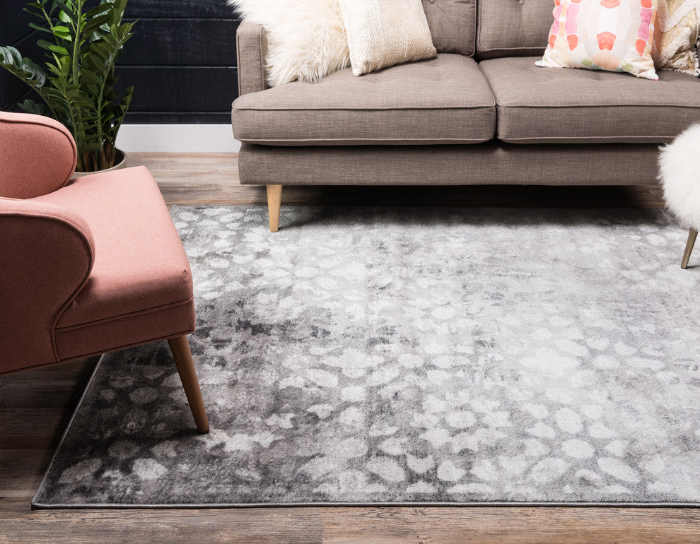 Unique Loom Dark Gray Larvotto Sofia 5' 0 x 8' 0 Area Rug