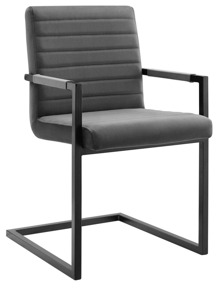 Savoy Performance Velvet Dining Chairs - Set of 2-Gray