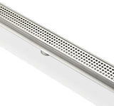 Kube Linear Drain With Pixel Grate, 48''