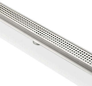 Kube Linear Drain With Pixel Grate, 48''