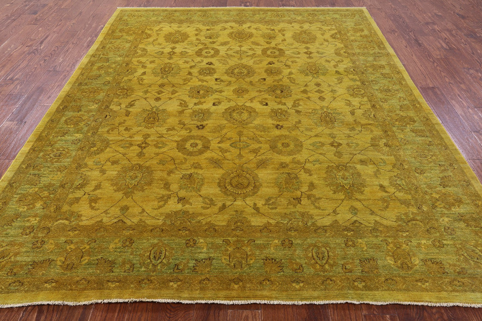 8' 0" X 9' 10" Full Pile Overdyed Handmade Wool Rug - Q12703