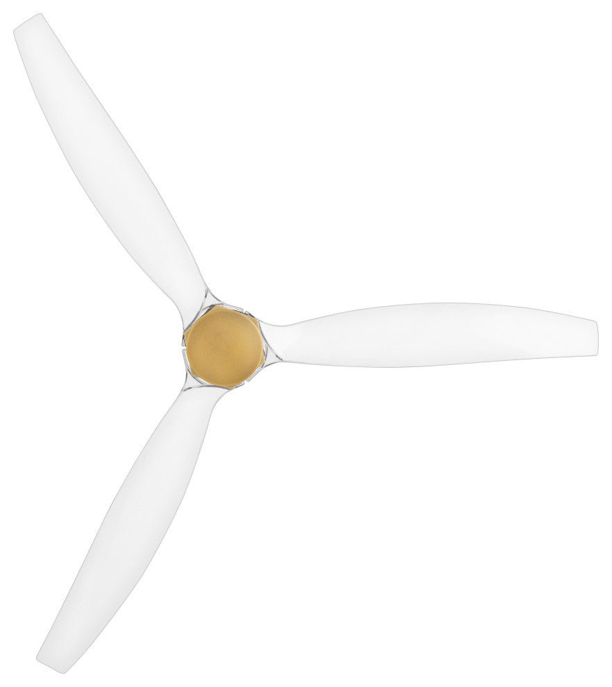 Hinkley Facet 60" Led Smart Fan, Heritage Brass