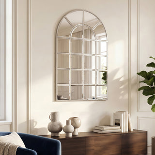 Beveled Arch Window Wall Mirror, 0.25" Beveled Edge, 44"x30" Bathroom Mirror