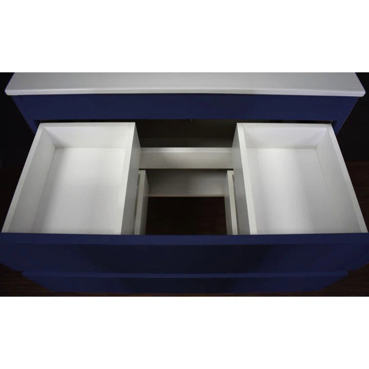 Salt 20Dx36" Floating Bathroom Vanity, Navy With Acrylic Top