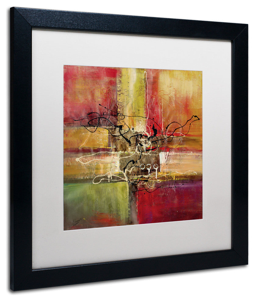 'Round and Round' Matted Framed Canvas Art by Ricardo Tapia