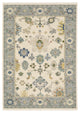 Leoness Floral Border Indoor Area Rug, Ivory, 6'7" x 9'6"