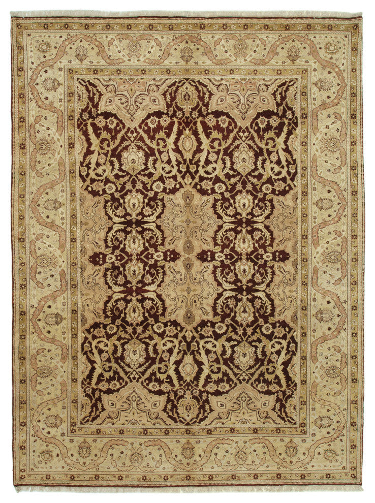 Rug N Carpet - Handwoven Oriental 9' 2" x 12' 2" Wool Oushak Area Rug