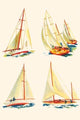 Four Sailboat Scenes - Fine Art Giclee Print 24" x 36"