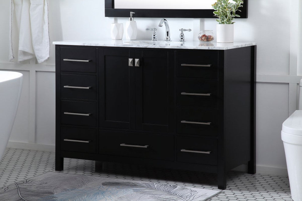 Elegant VF18948BK 48"Single Bathroom Vanity, Black