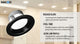 DLR(v6) Recessed LED Downlight, Black, Selectable Cct, 1 Pack