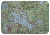Lake Winnipesaukee, NH Nautical Map Bath Mat 24x36
