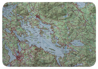 Lake Winnipesaukee, NH Nautical Map Bath Mat 24x36