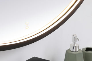 Modern Black Led Mirror, 48"