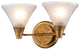 Lemoine 2 Light Bath Bar in Gold