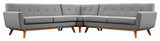 Modway Engage L-Shaped Sectional Sofa, Expectation Gray
