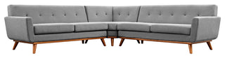 Modway Engage L-Shaped Sectional Sofa, Expectation Gray