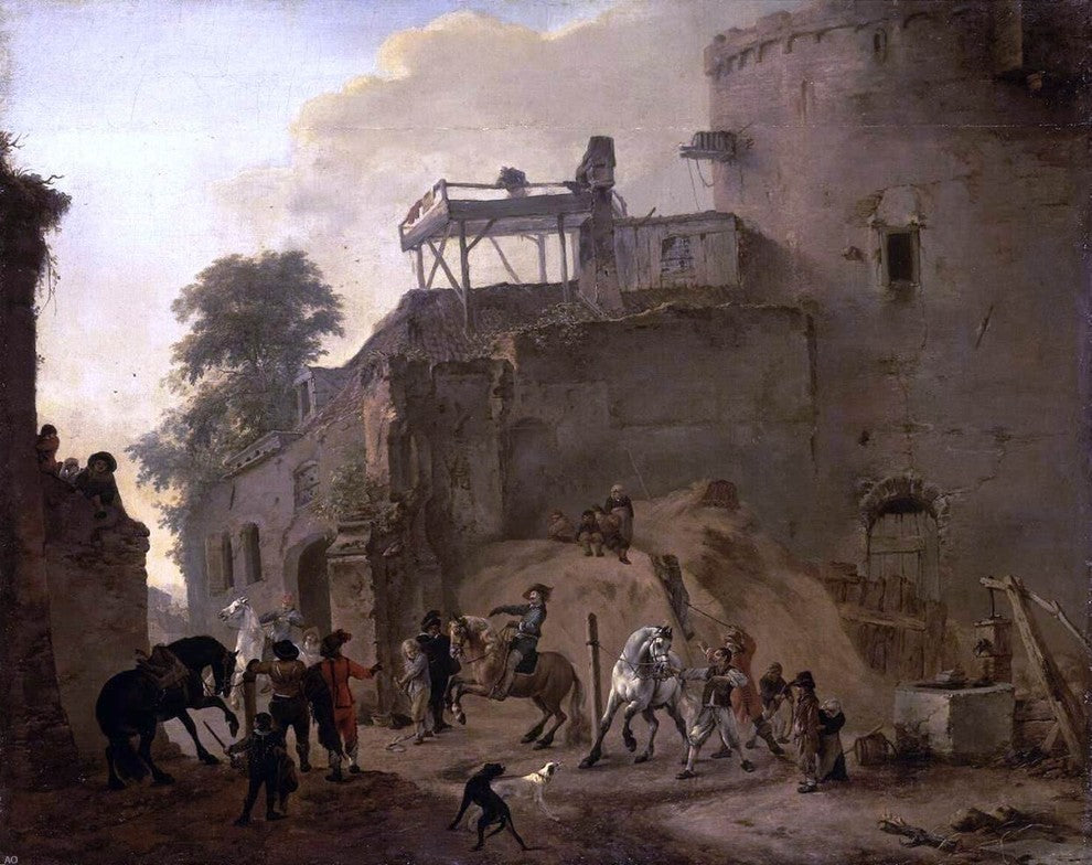 Philips Wouwerman Manege Riding in the Open Air Wall Decal