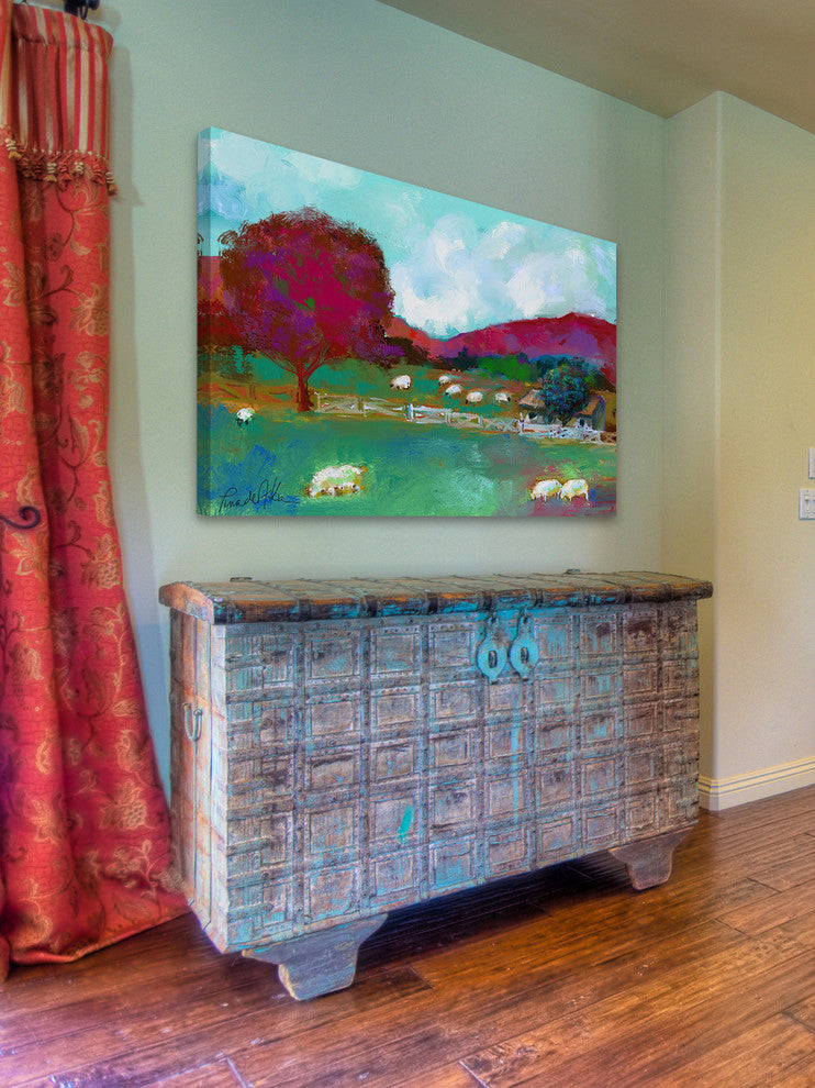Marmont Hill, "Kentish Farm" by Arthur Pina Painting on Wrapped Canvas, 45x30