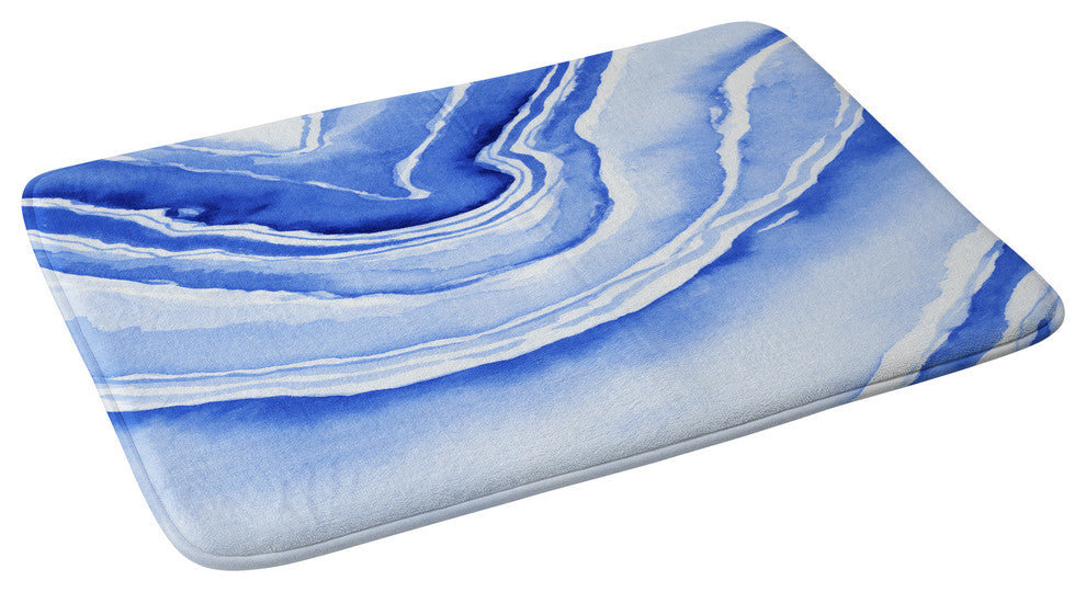 Laura Trevey Blue Lace Agate Memory Foam Bath Mat