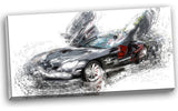 "Black Luxury Super Car" Canvas Painting