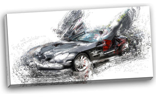 "Black Luxury Super Car" Canvas Painting