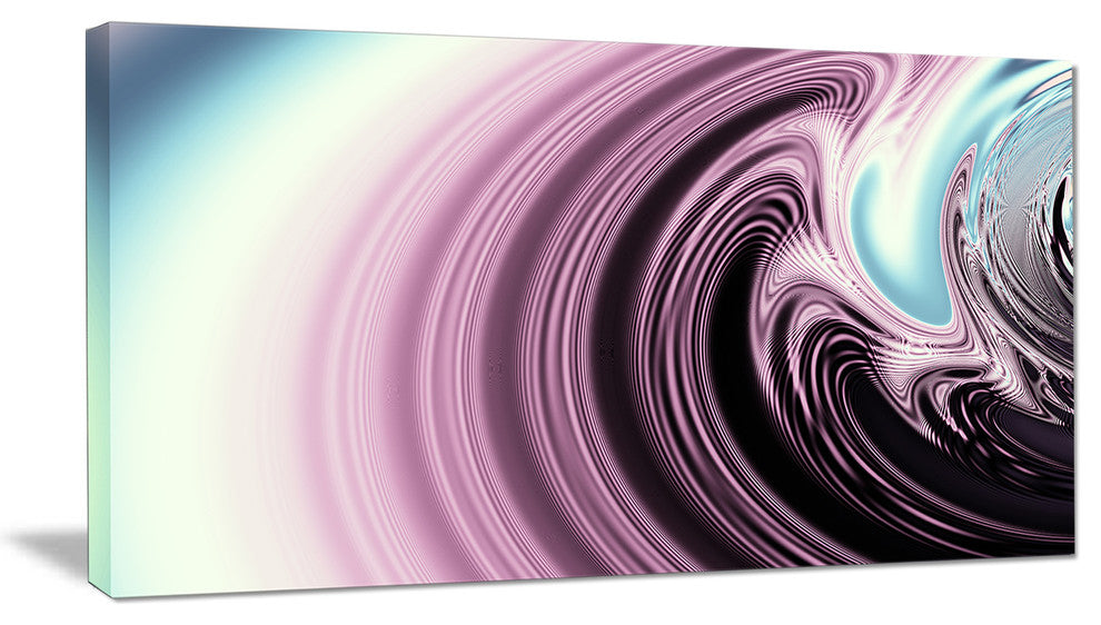 Unique Purple Fractal Art Pattern, Abstract Canvas Wall Art Print, 32"x16"