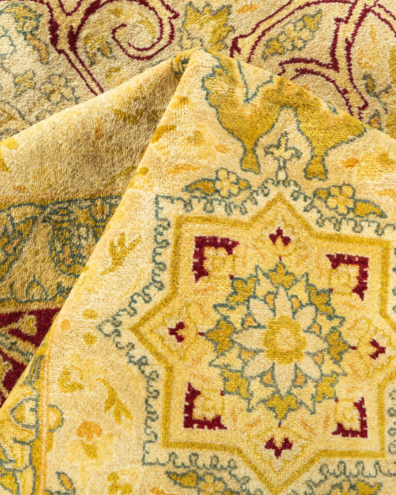 Mogul, One-of-a-Kind Hand-Knotted Area Rug  - Ivory, 6' 3" x 8' 10"
