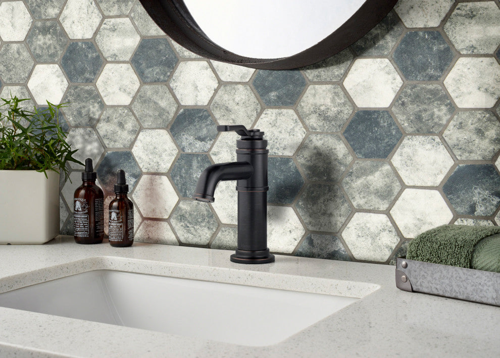 MSI SMOT-GLS-U6MM 2" x 2" Hexagon Mosaic Tile - Glossy Glass - Tapestry